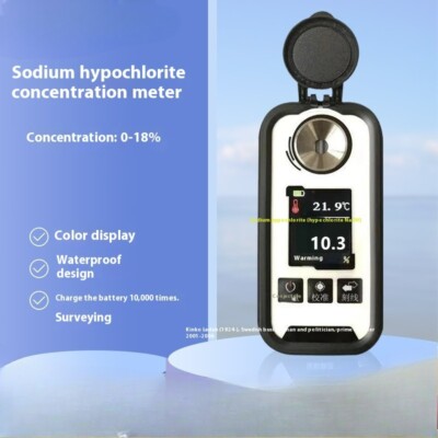 Digital Display Color Screen Charging Sodium Hypochlorit Concentration Mete Test