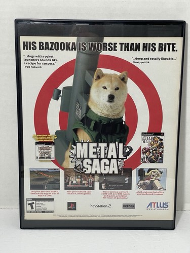 Metal Saga Atlus RPG - Video Game Print Ad / Poster Promo Art 2006 Framed