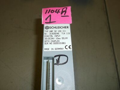 Schleicher UBE 32 10D E Digital Input Module 32x DC24V 10ms Opto Coupled PLC OEM
