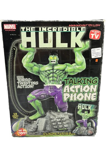 RARE WAY OUT Marvel INCREDIBLE HULK TELEPHONE IN BOX 2003 NOS - Picture 3 of 15