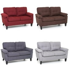 Divano BERLINO In Tessuto 2 Posti Imbottito, Con Braccioli