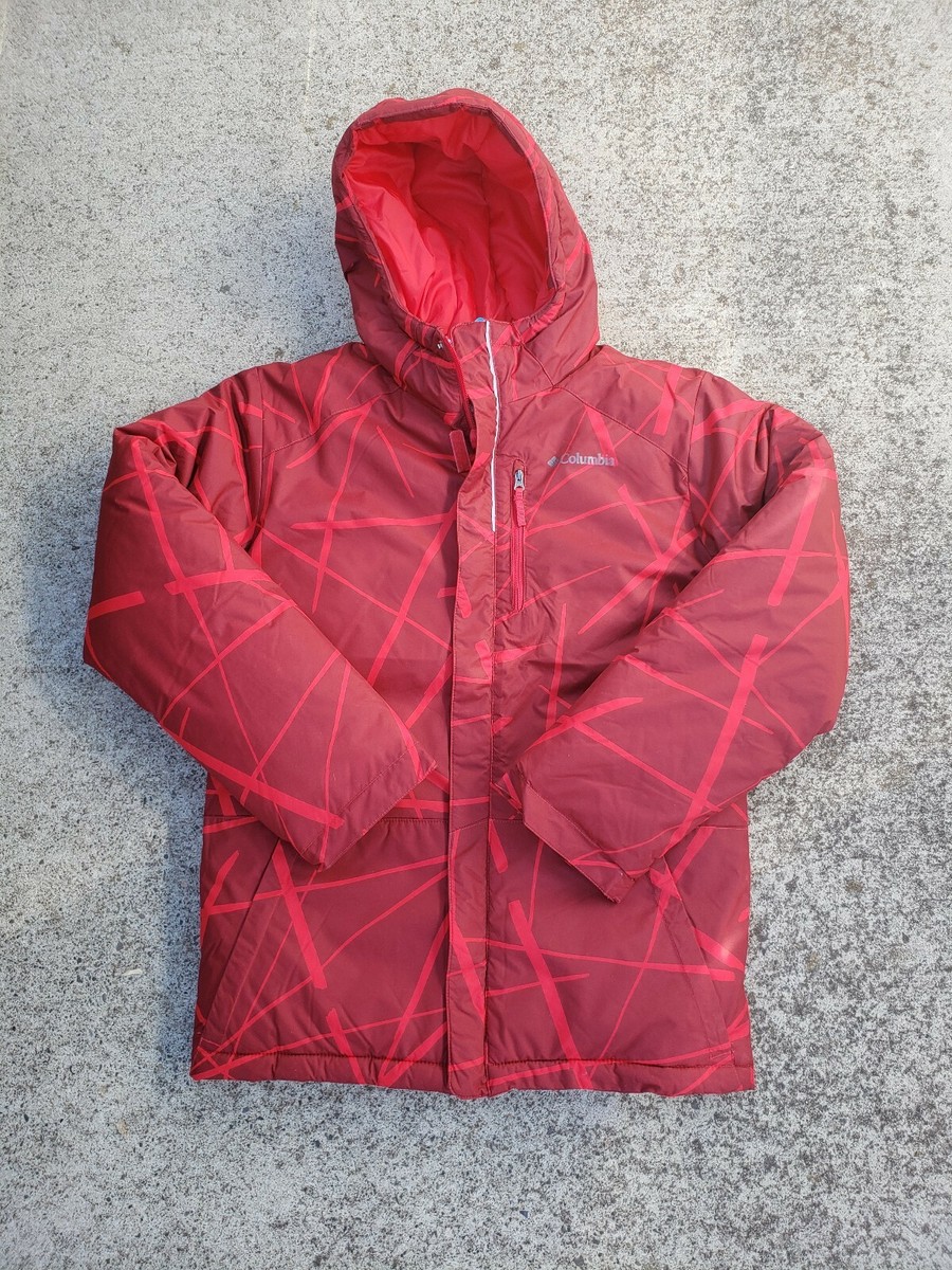 COLUMBIA Lightning Lift jacket, red snow coat, rain, youth large, L