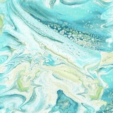Fusion II By Quilting Treasures - Aqua Wave  #28290-Q