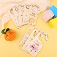 Wooden Newborn Baby Clothes Divider Hanging Infant Wardrobe Divider Home Use