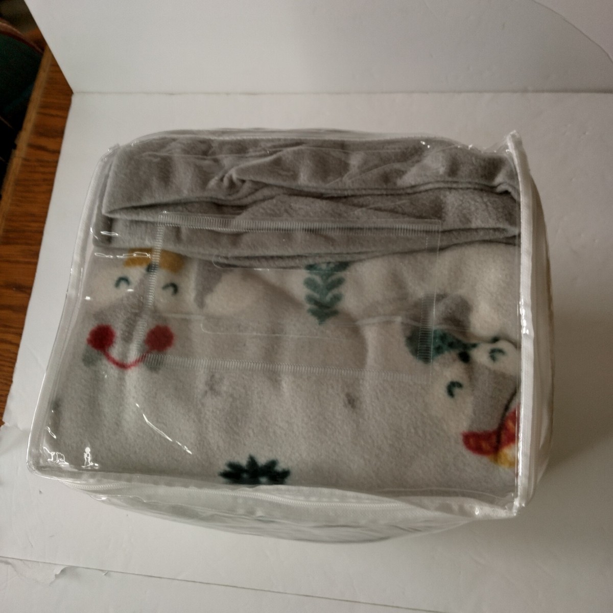 u0026#034;NEWu0026#034; SUNBEAM SUPER SOFT HEAVYWEIGHT FULL FLEECE SHEET SET GRAY  WINTER SQUIRREL | eBay