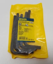 Irwin 7mm Short Arm L-Shaped Hex Key Set, 5 Pc - NEW #10574