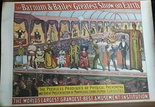 Vintage Barnum & Bailey Circus Mini Poster Copyright 1960 Circus World Museum 