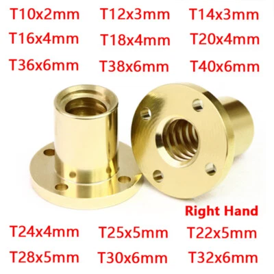 MARKENLOS Trapezgewindemutter T8 T10 T12 T14 T16 T18 T20 T22 T24 T30 Spindelmutter Messing