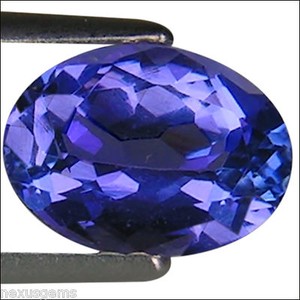 1.43 Ct A+ Natural D Block Tanzanite Medium Light Blue Violet Color Oval Cut 
