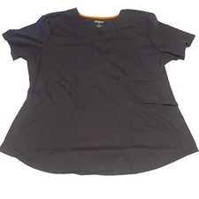 Scrubstar Remium Scrubwear Womans Large Grey Short Sleeve Nurse Scrub Top