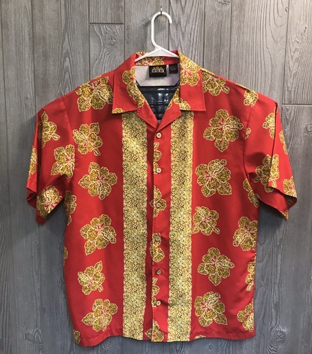 ODO Hawaiian Shirt 2XL XXL Red Cloth 