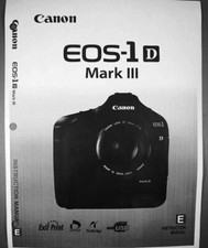 Canon EOS 1D Mark III Digital Camera User Instruction Guide Manual