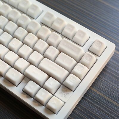 White Marble SA Profile Doubleshot PBT Keycap Set Semi-transparent Key Caps