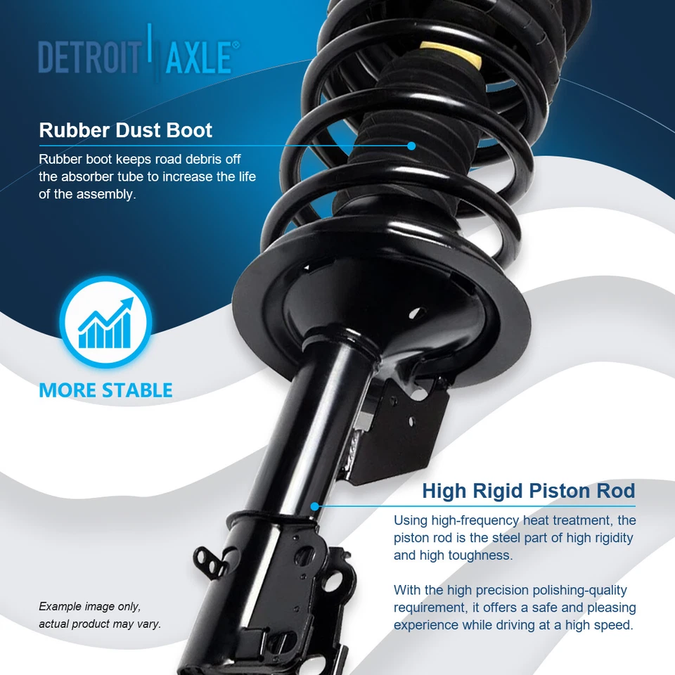 Front Struts w/ Coil Spring for 1989-1995 Dodge Caravan Chrysler Town & Country - Image 4 of 4