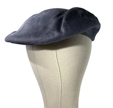 Capas Headwear NY Mens Flat Cap Grey Linen Snap Front Lined Small Newsboy Golf