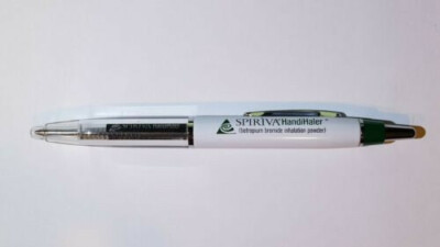 SPIRIVA Drug Rep Pharmaceutical Click Used to light UP RARE Metal/Plastic PEN