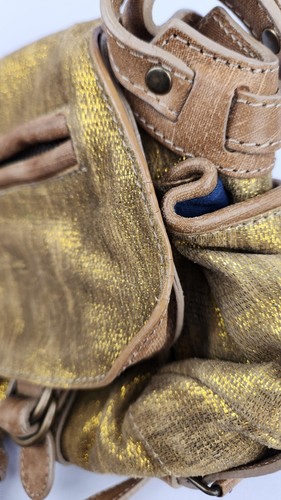 Jerome Dreyfuss Mini Twee Crossbody Bag Split Suede Gold mit Lederbesatz - Bild 10 von 24