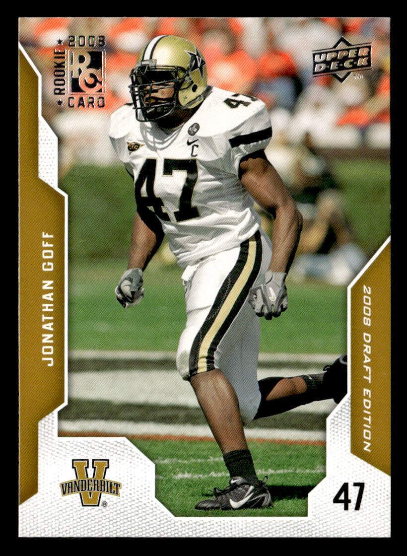 Jonathan Goff 2008 Upper Deck Draft Edition Rookie Card #79 Vanderbilt