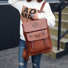 Unisexe Vintage Retro Sac à dos New Designer PU Cuir Homme Filles Adolescent Sac