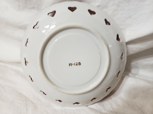 Taza de té y platillo vintage M-126 Japón rosas rosa púrpura flores florales doradas - Imagen 5 de 10