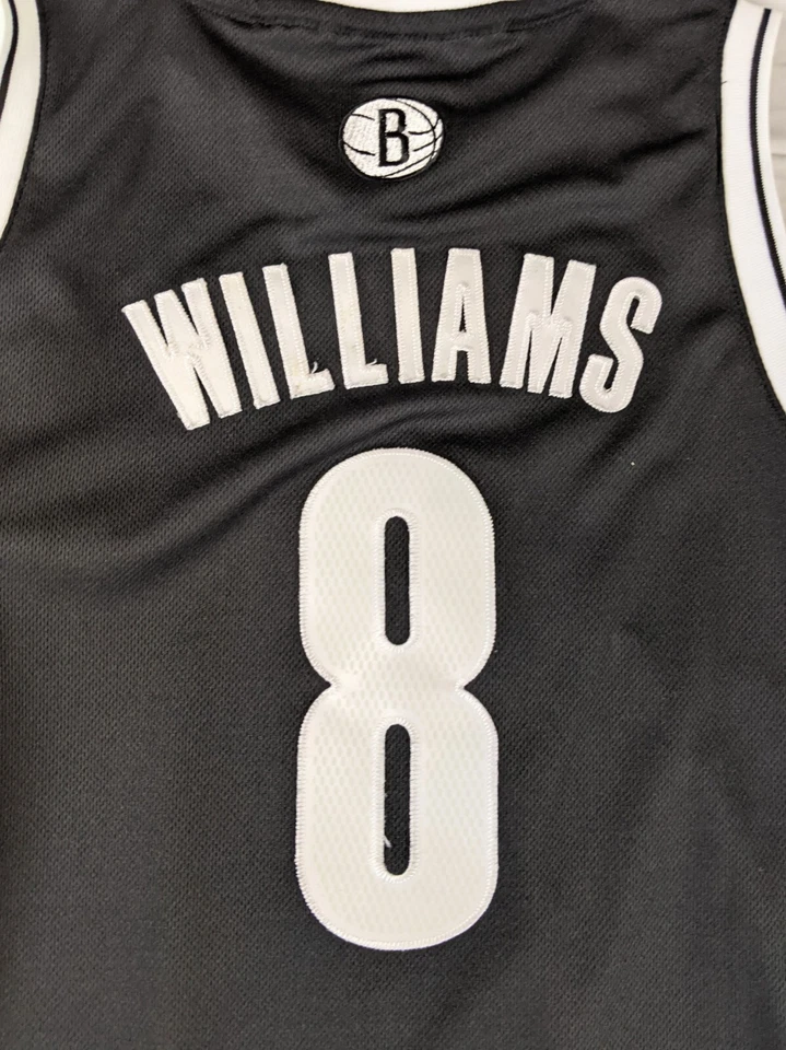 Adidas Brooklyn Nets NBA Basketball Jersey Youth Medium Black Deron Williams - Image 4 of 4