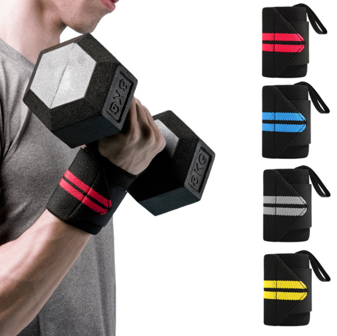 Gym Bodybuilding Wrist Support Wraps Bandage Weight Lifting Bar Straps Band Wrap