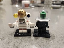 Lego Space CMF Figures (Astronaut, UFO Guy)