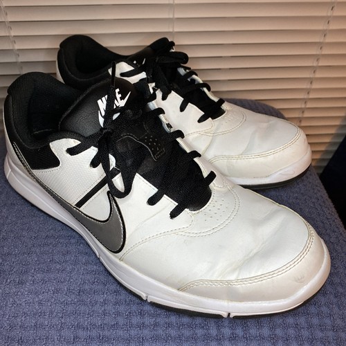 MENS NIKE GOLF SHOES SIZE 11 pre owned WHITE BLACK GRAY 844550100 eBay