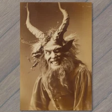 POSTCARD Krampus Evil Santa Christmas Weird Festive Scary Unusual Creepy XMAS