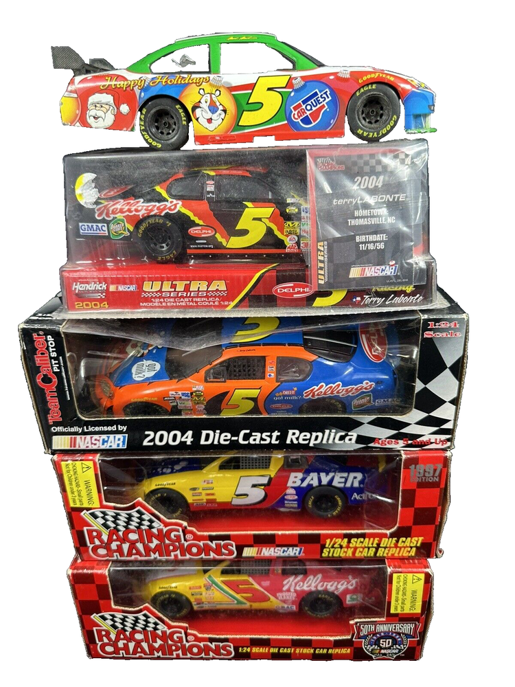 Terry Labonte #5 Collection FIVE 1/24 Nascar Diecast Kellogg’s Tony Tiger Bayer
