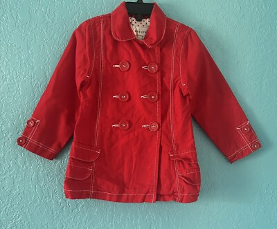 Next.Girls Red Jacket/Coat Sz: 1 1/2 To 2 Years.6 Bottoms Front Long Sleeves