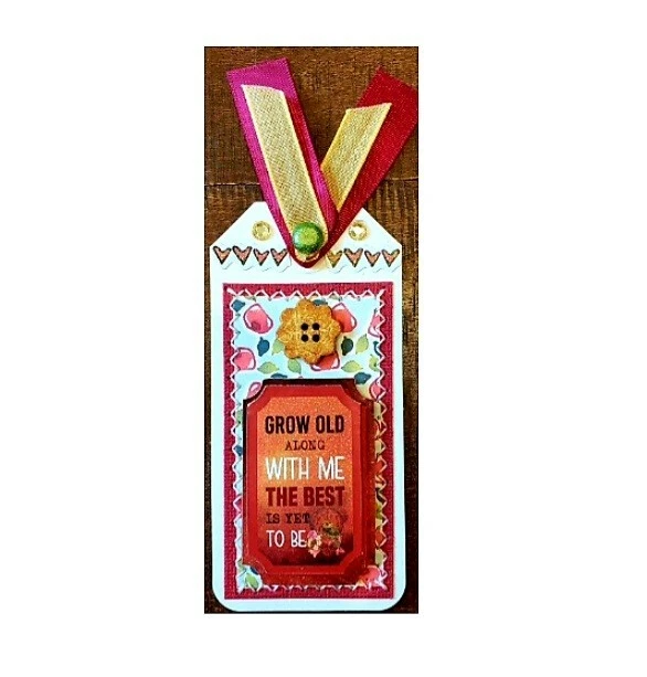 Página de álbum de recortes prefabricado cosido/juego de etiquetas cosidas: Love You Always Foto 3 de 3