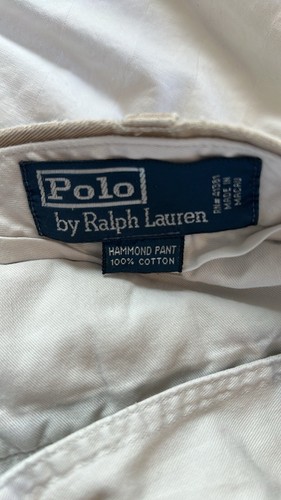 Polo Ralph Lauren Pants Mens Tan Khacki Hammond Pant Pleated Trouser - Picture 4 of 5
