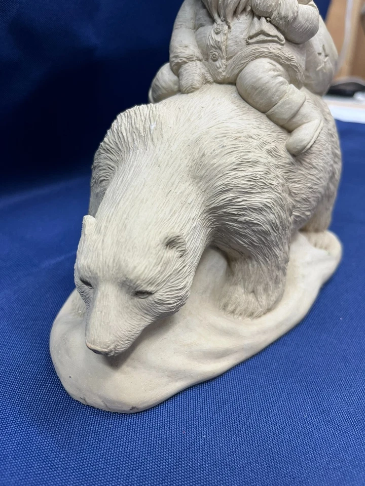 Navidad 1998 Carruth Studios Santa Claus montado en oso polar por CT Carruth Foto 4 de 4