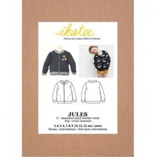 Ikatee Sewing Pattern Kids Jules Bomber Jacket Kids 3 Years - 12 Years