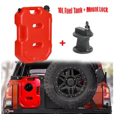10L Fuel Tank Can Oil Gas Petrol Storage Container + Lock For ATV UTV SUV Jeep