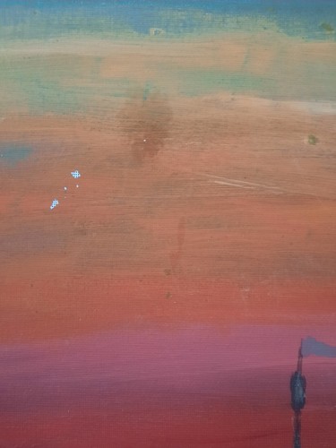 Sunset With Old Ship Painting on Canvas - Picture 6 of 7