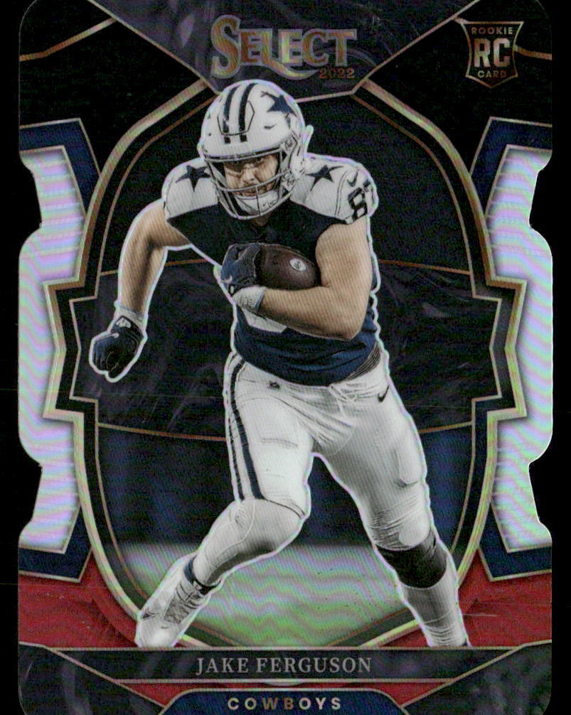 Jake Ferguson 2022 Select Black and Red Prizm Die Cut #87 - Dallas Cowboys