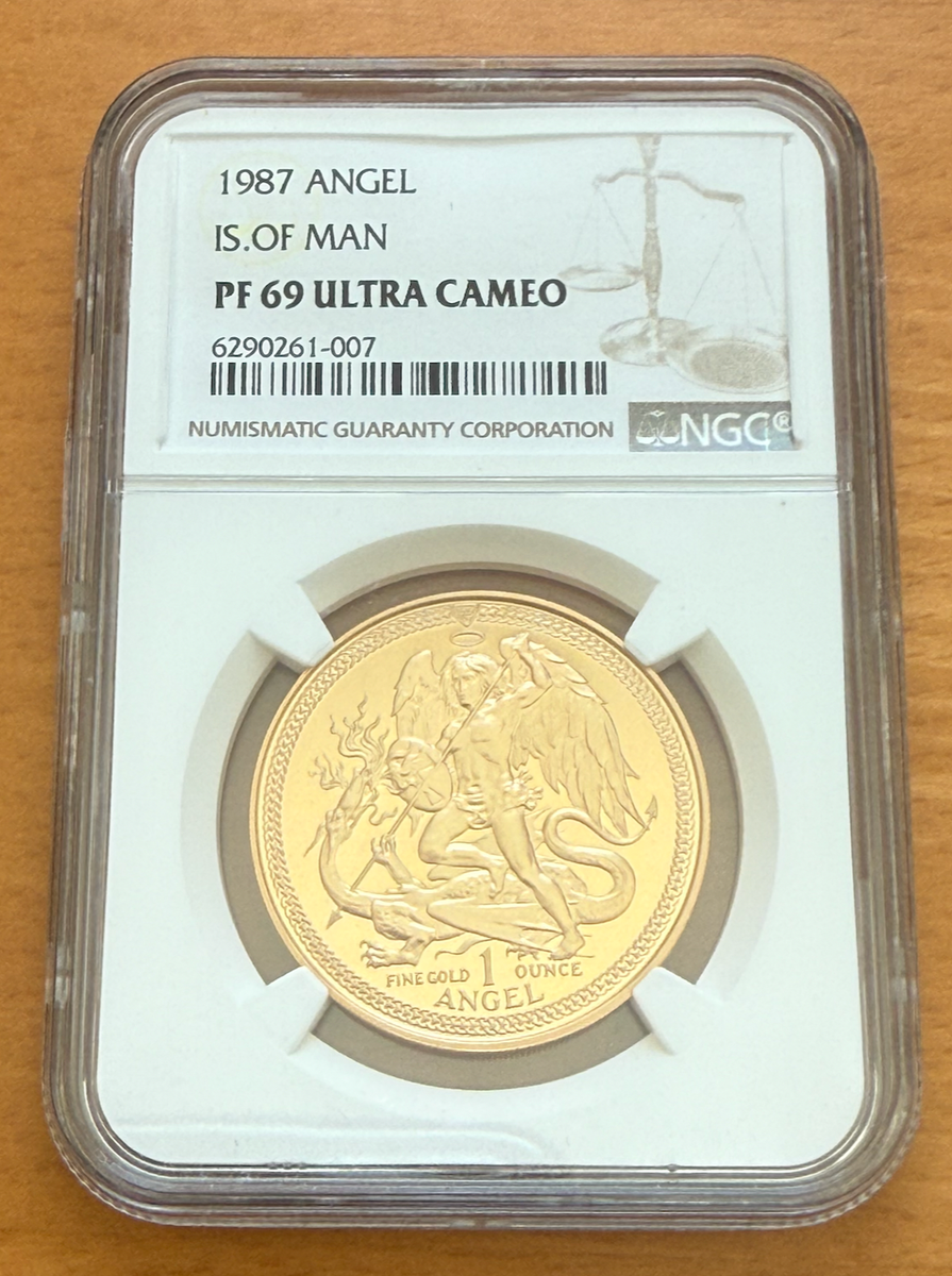 Isle of Man 1987 Gold 1 oz 1 Angel NGC PF69UC | eBay