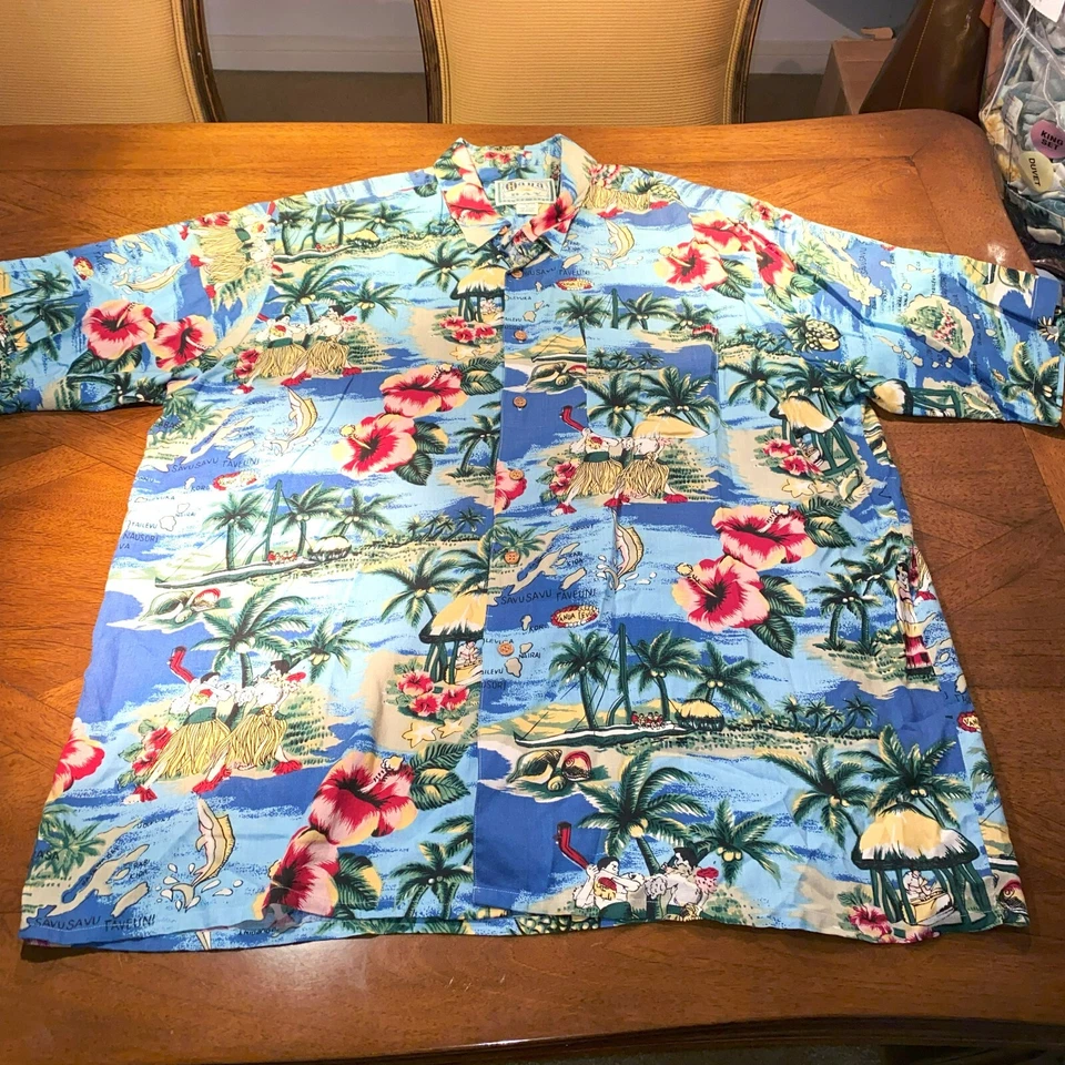 Гавайская рубашка в стиле Hana Bay Island размер XL, 100% вискоза - Изображение 3 из 4