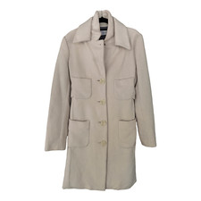 Cacharel Cream Wool And Mohair Coat Size 38 Uk Size 12