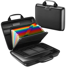 HIBWN Fireproof Document Box, Hard Case Fireproof File Organizer with Lock an...