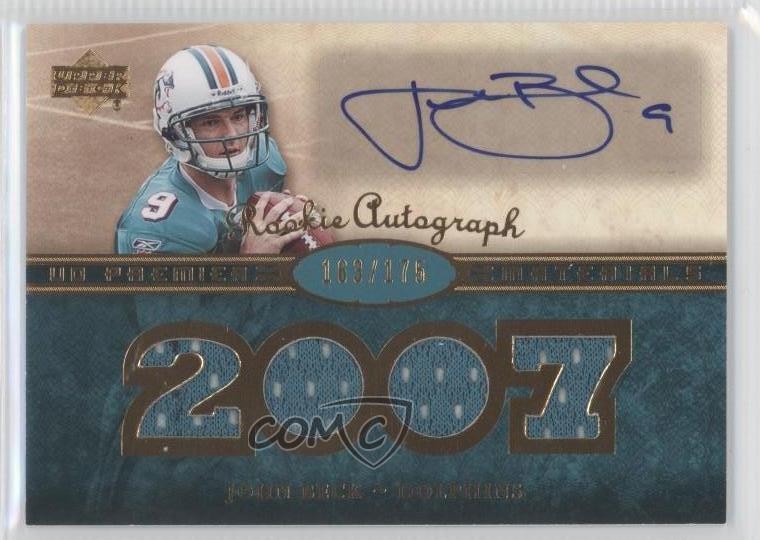John Beck Upper Deck Trilogy #155 Autograph-Gold