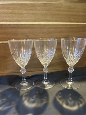 Set of 3 Royal Crystal Rock - Linea Gala Water Goblets / Wine Glasses
