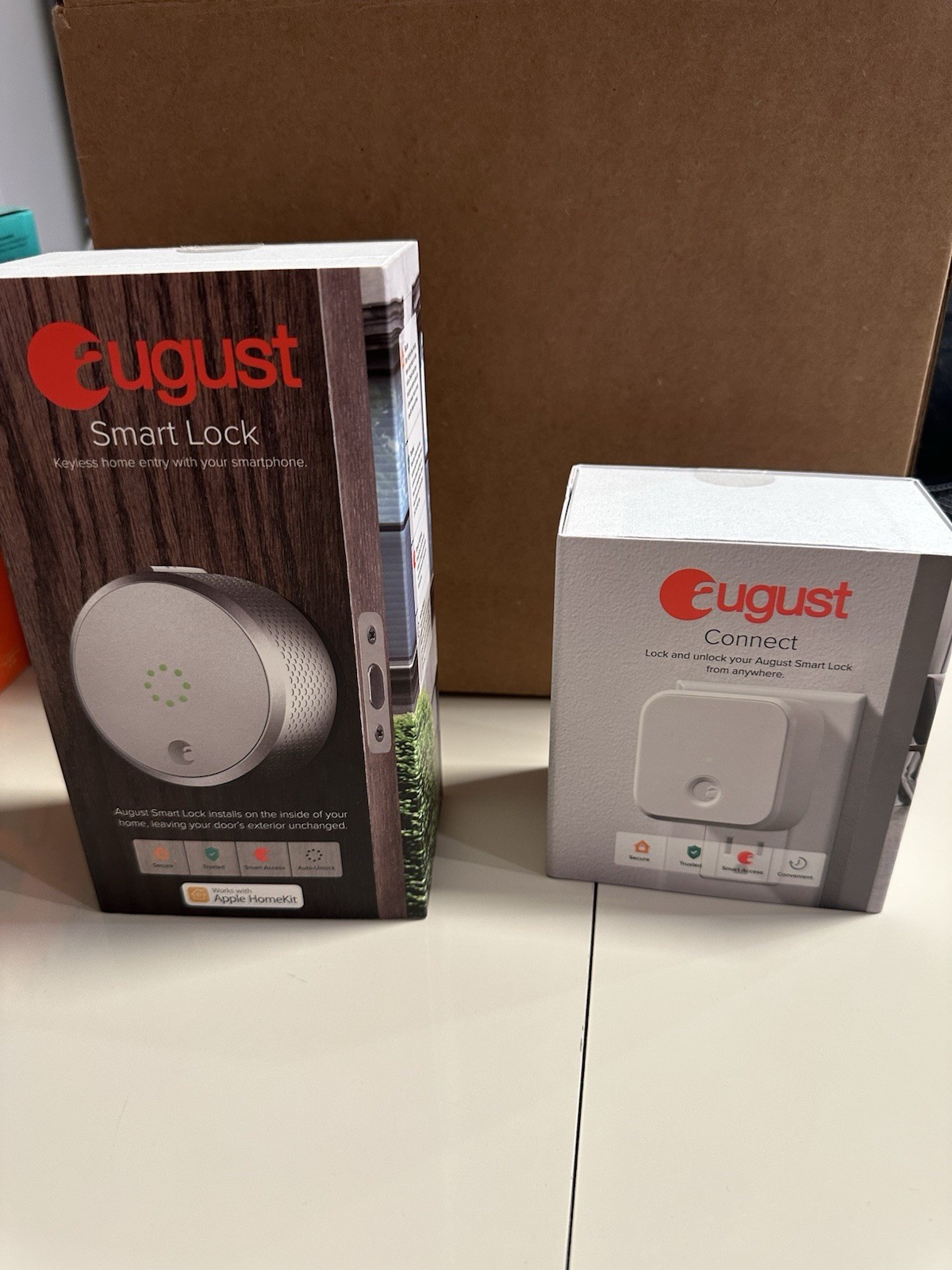 August Smart Lock in Silver with August Connect - Model AUG-SL02-M02-S02  