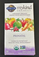 NEW-Garden of Life Organic Vegan Prenatal Daily Multivitamin Tablets - 30ct