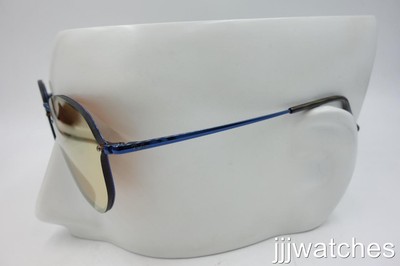Ray-Ban Blaze Hexagonal Sunglasses | Blue Frame | Includes Case & Cleaning Rag Ray-Ban Blaze Hexagonal Blue Sunglasses Mirror Lens main image 4