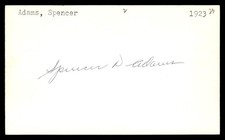 Spencer Adams Yankees Pirates Baseball Signed Index Card Auto *CA81