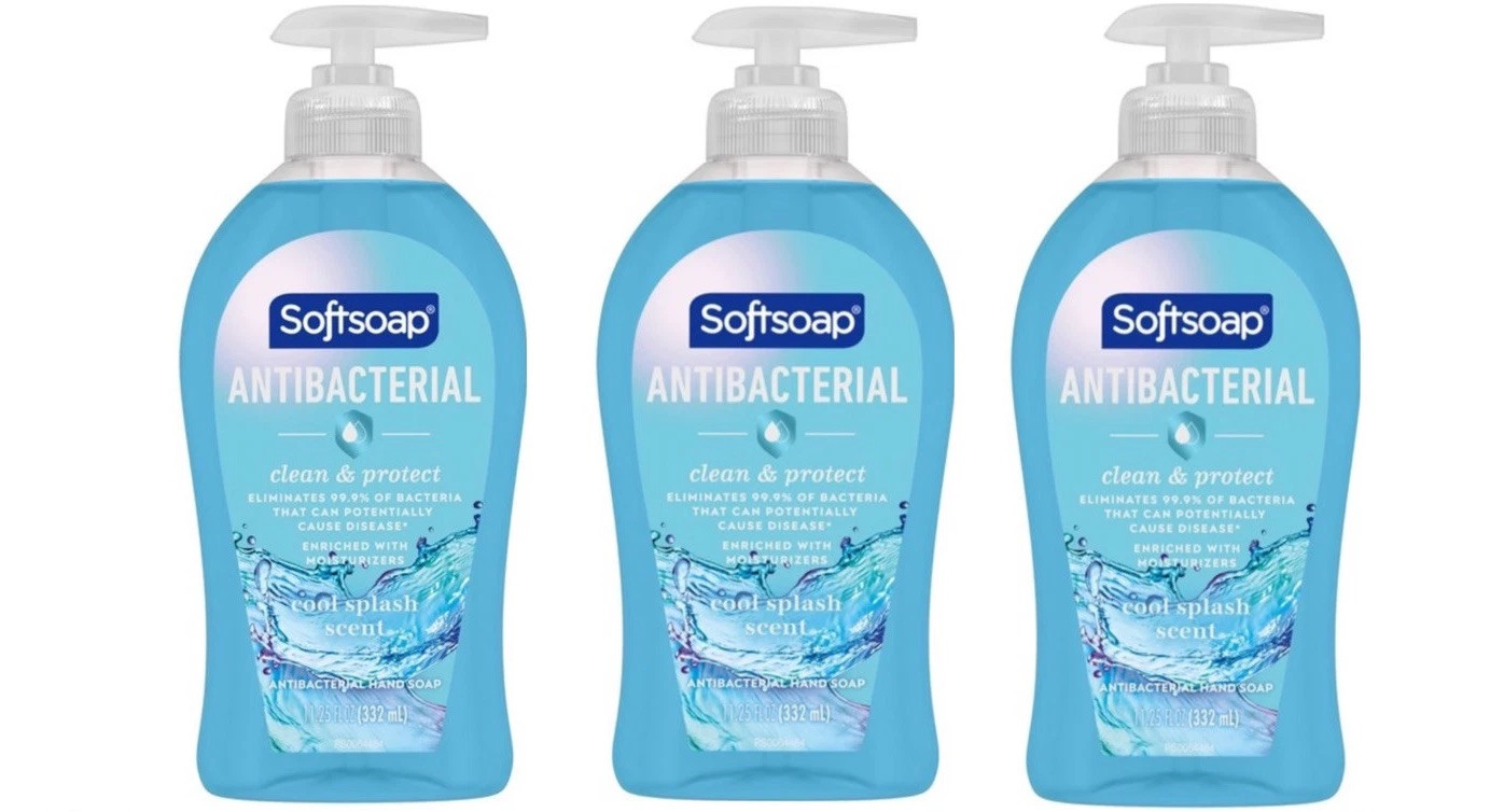 3 Pack Softsoap Antibacterial Clean Hand Soap Cool Splash 11.25 oz