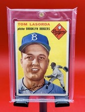 Topps 1954 Topps Tom Lasorda Rookie #132 Brooklyn Dodgers Baseball Card. rookie card picture
